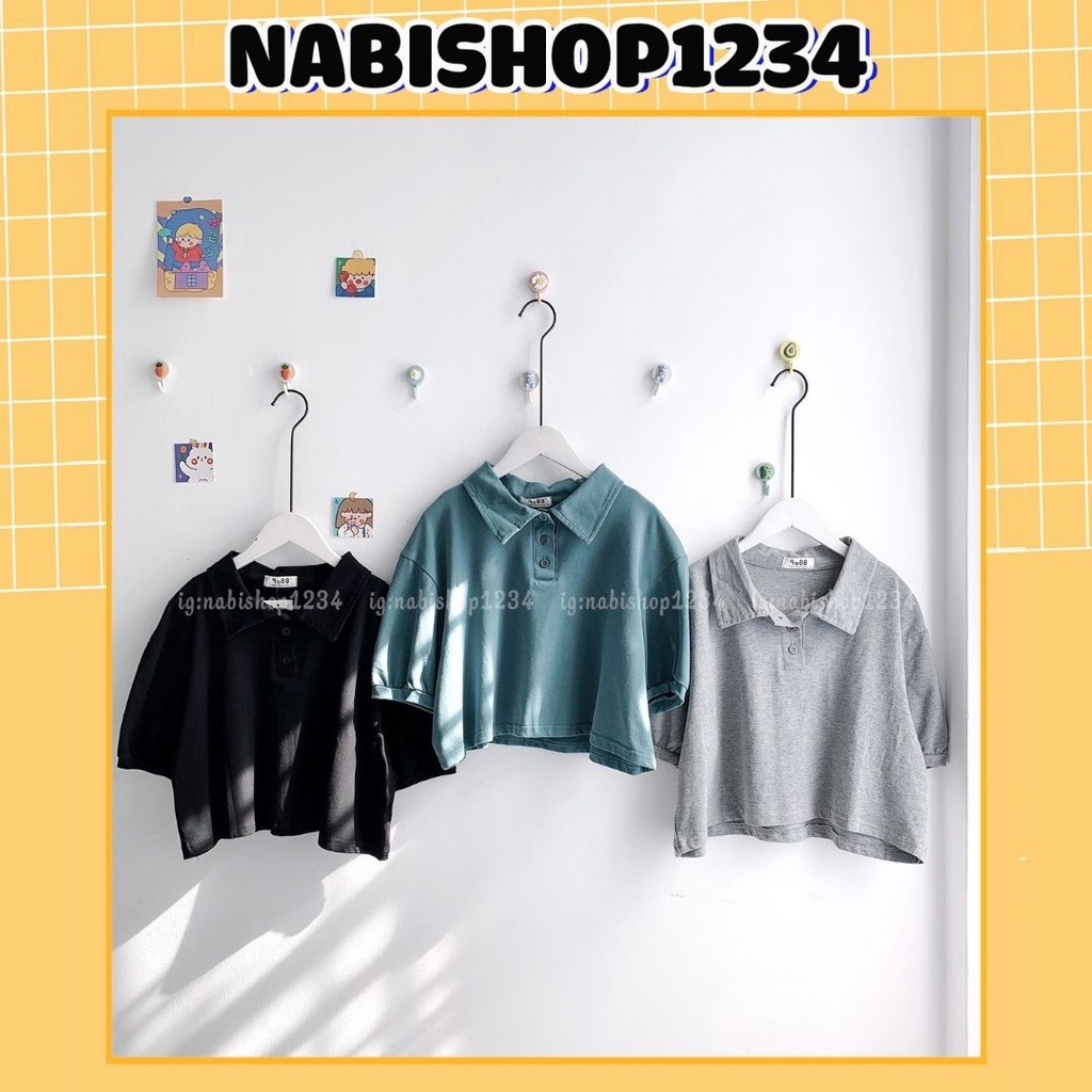 Áo Polo Croptop Trơn Mã PC6 ( ẢNH THẬT )
