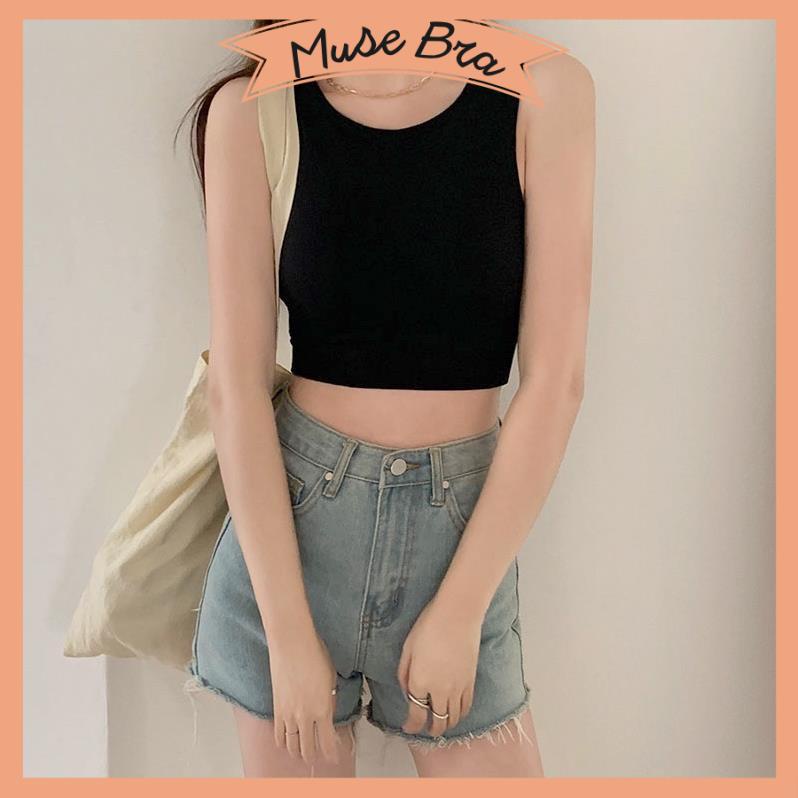 Áo Bra Ba Lỗ Dáng Croptop Siêu Hót Phong Cách Hàn