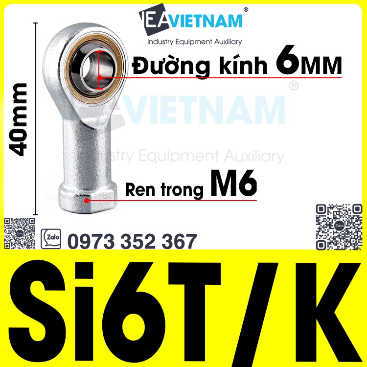 Vòng bi mắt trâu 6mm m6 sa 6 +si 6 đường kính 6mm hàng chính hãng có vỏ - ảnh sản phẩm 3