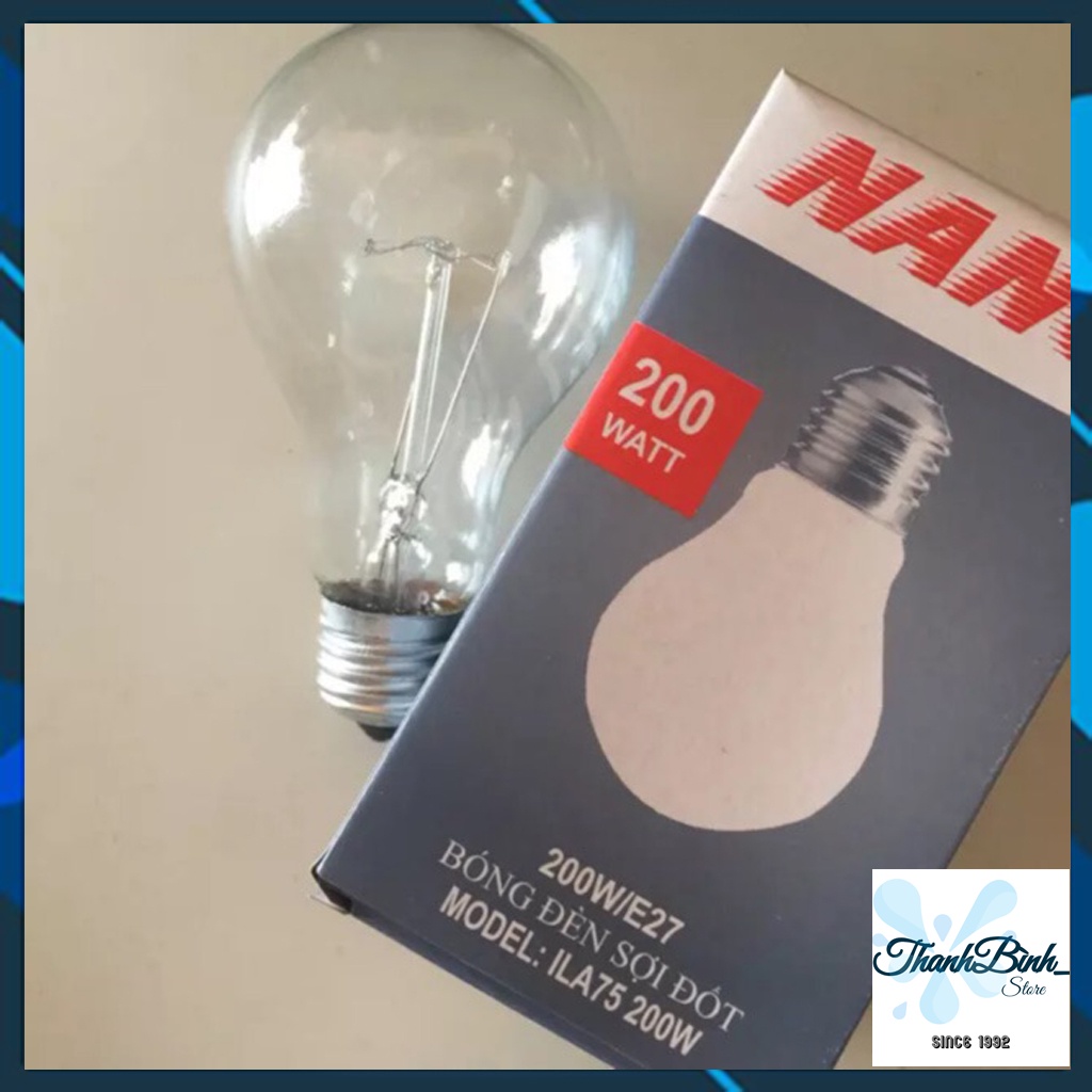 BÓNG ĐÈN SỢI DỐT/ BÓNG DÂY TÓC ĐUI E27- 200W NANO