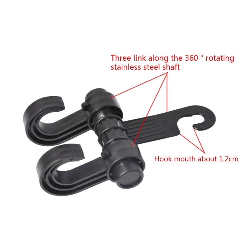 Giá Đỡ Treo Vật Dụng Có Móc Đôi Thông Dụng Cho Ghế Ngồi Xe Hơi