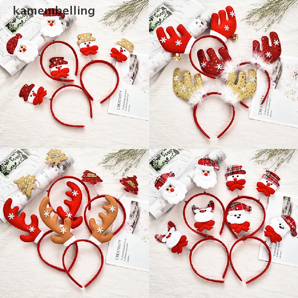 Băng Đô Cài Tóc Hình Tuần Lộc / Cây Thông / Ông Già Noel Dễ Thương