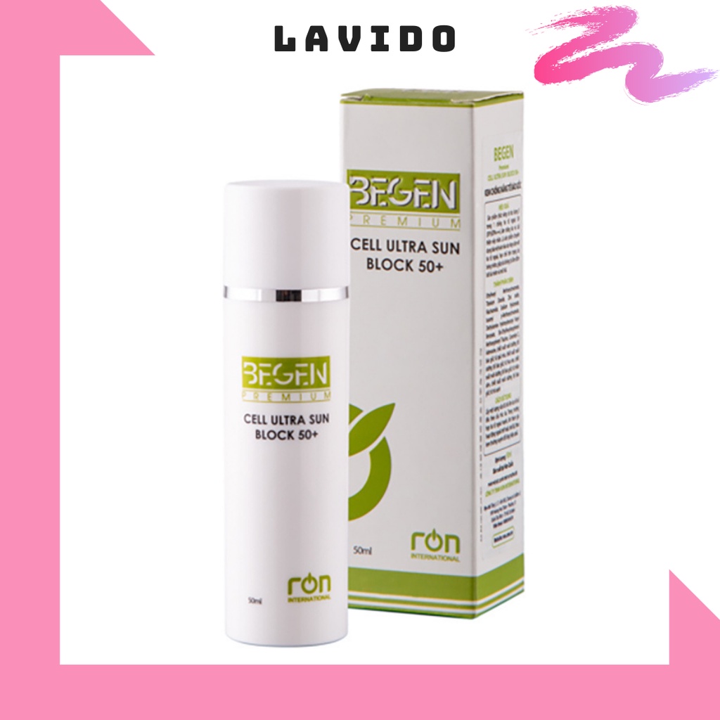 Kem chống nắng tế bào gốc Begen Premium Block 50+ Ron International Hàn Quốc 50ml