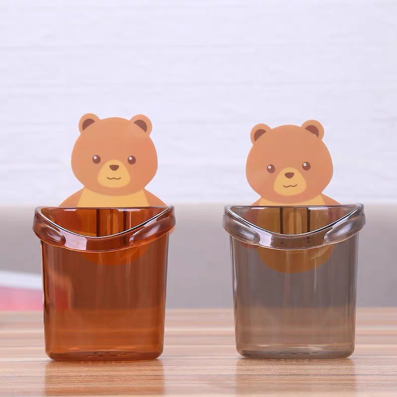 Giá Treo Bàn Chải Đánh Răng Gắn Tường Hình Gấu Hoạt Hình Đáng Yêu Tiện Lợi Dễ Sử Dụng