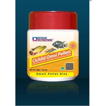 Cám chìm tăng màu cho các loại cá săn mồi nhỏ ali cichlid Ocean nutrition USA 100gr