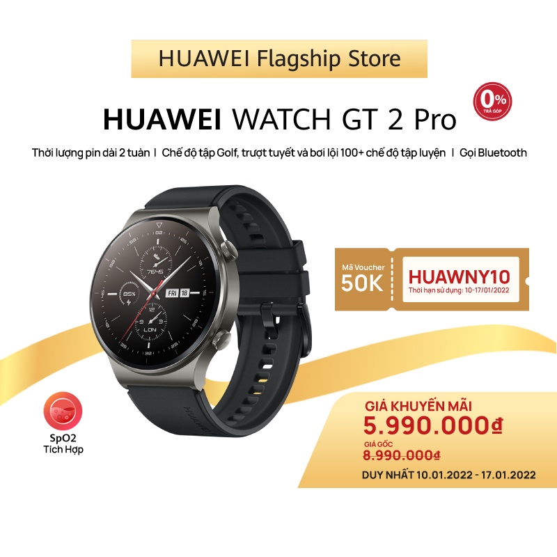 Đồng hồ thông minh HUAWEI WATCH GT 2 Pro - Pin Liên Tục 2 Tuần