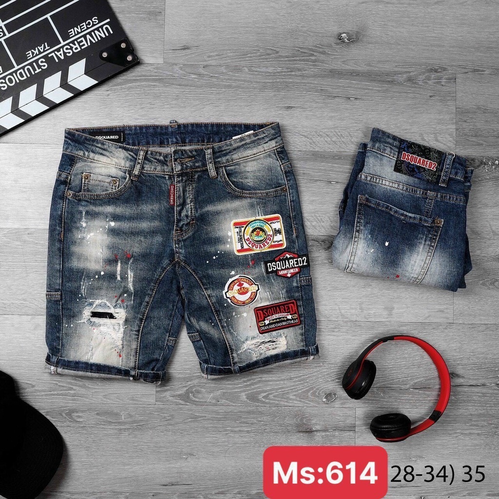 quần short jean nam ngắn xanh rách thêu logo nhiều mẫu mới đẹp giá tốt KAYSTORE