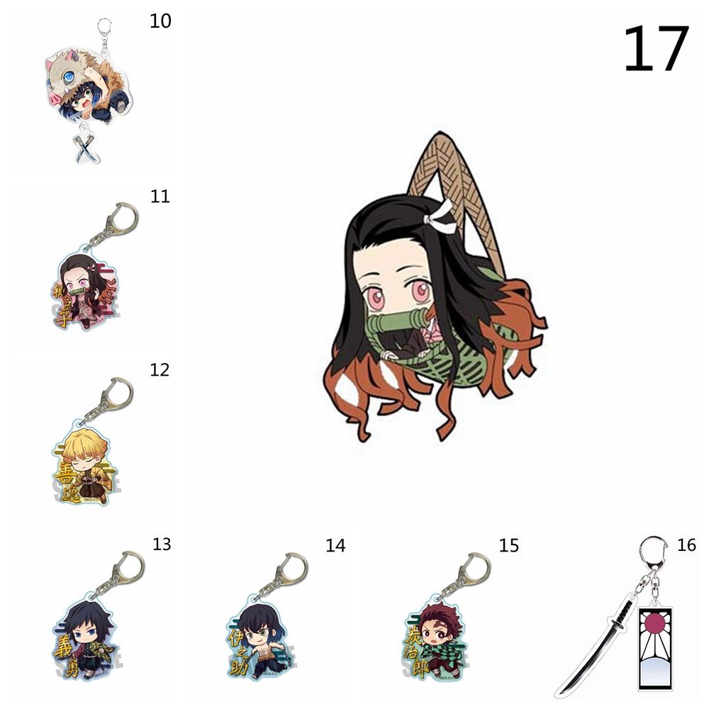 Móc Khóa Acrylic Họa Tiết Hoạt Hình Demon Slayer Kimetsu No Yaiba Kamado Tanjirou