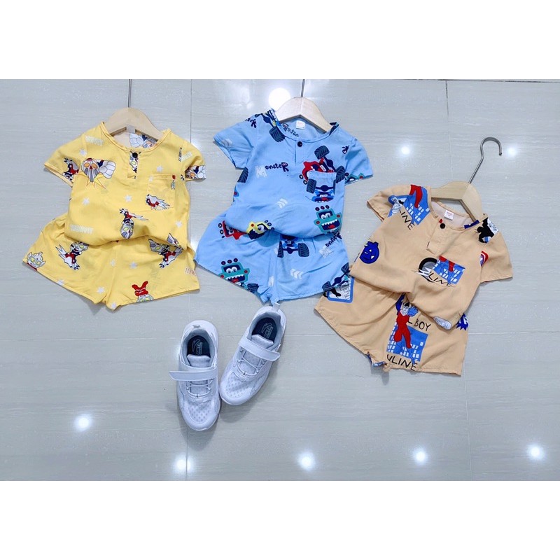 bộ lanh mát mẻ cho bé trai - BLBT