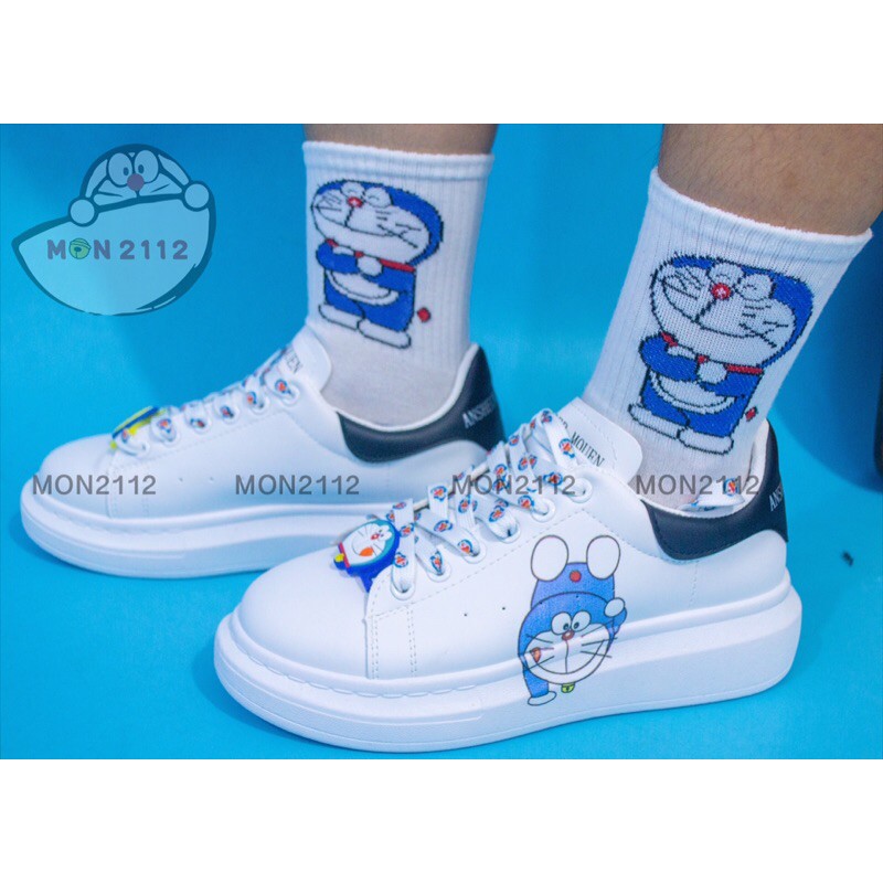 [TẶNG VỚ CỔ CAO DORAEMON] GIÀY SNEAKER ĐẾ CAO 5CM DORAEMON DOREMON | BigBuy360 - bigbuy360.vn