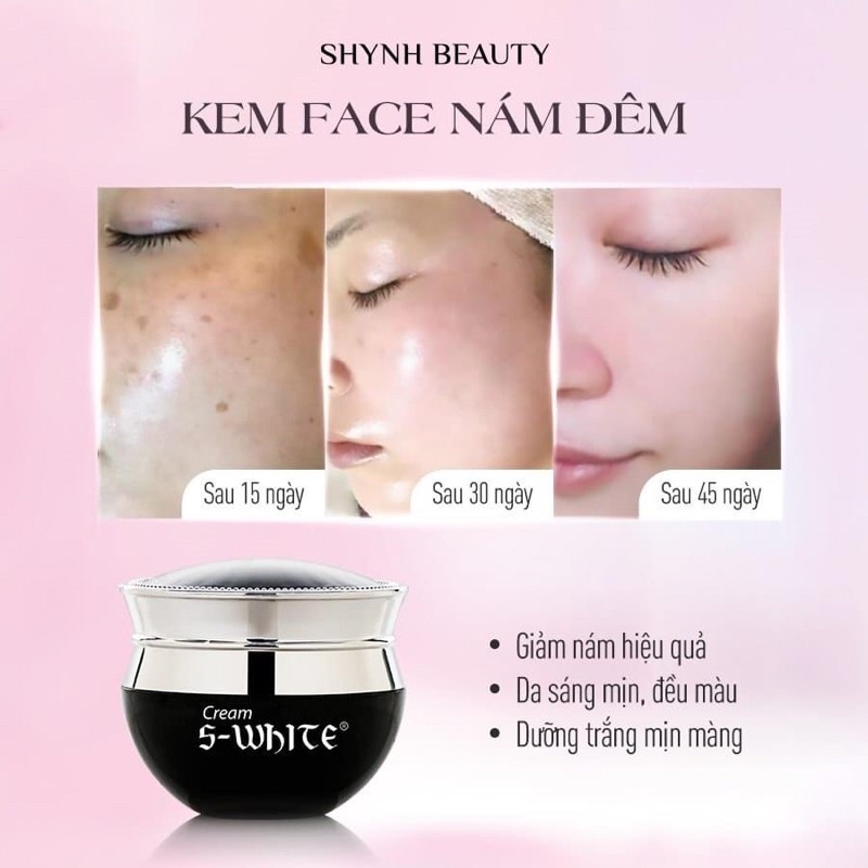 Kem Face 3 in 1 ban đêm Swhite