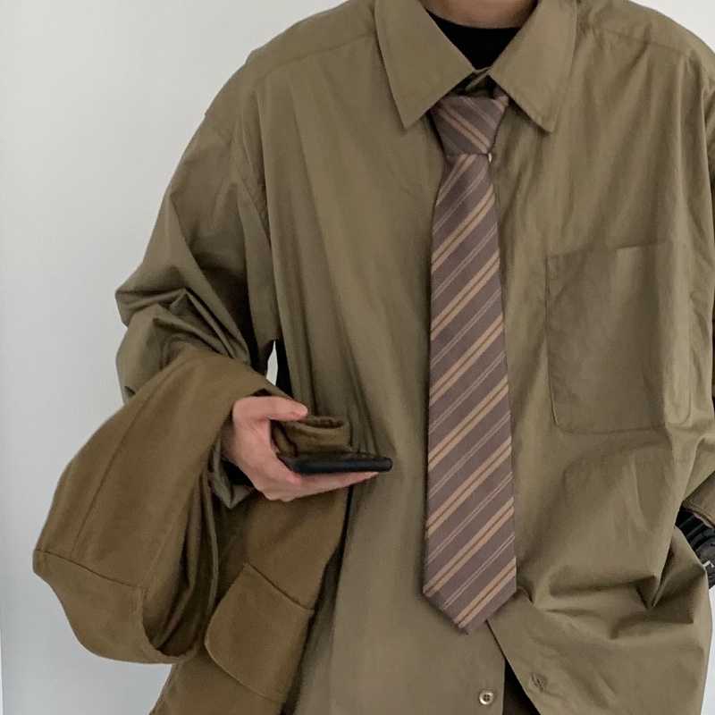 ✦AFFLIGA✦ Áo Sơ Mi Kaki Dài Tay Đa Năng Phối Túi Đơn Giản Theo Phong Cách Retro Nhật Bản Dành Cho Nam
