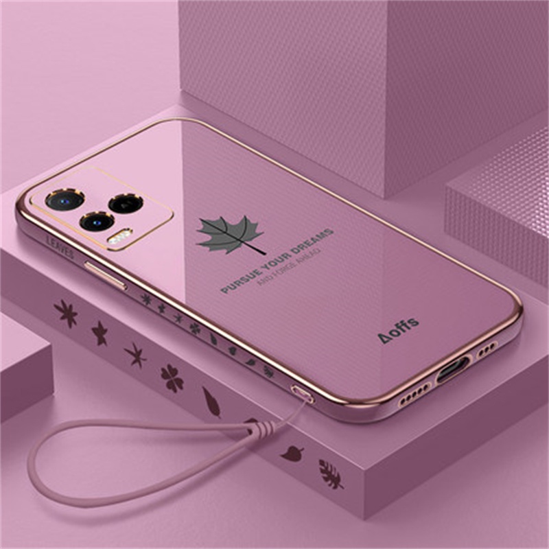 Ốp Điện Thoại Silicon Mềm Họa Tiết Lá Phong Dành Cho VIVO Y21s Y21 2021 Y33s V20 V21 Y20 Y20i Y11 Y15 Y17 Y19 Y20 Y20s y30 y50 Y12