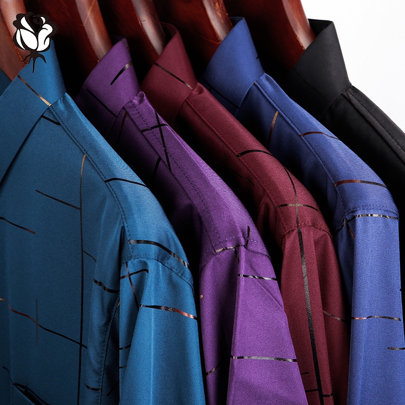 Vận chuyển nhanh Áo sơ mi nam dài tay Áo sơ mi dài tay công sở thông thường