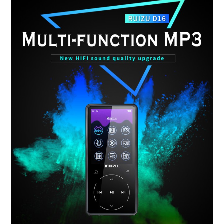 [MÃ 155ELSALE GIẢM 7% ĐƠN 300K] [HÀNG CHÍNH HÃNG] MÁY NGHE NHẠC MP3 KHÔNG DÂY LOSSLESS BLUETOOTH 4.1 RUIZU D16