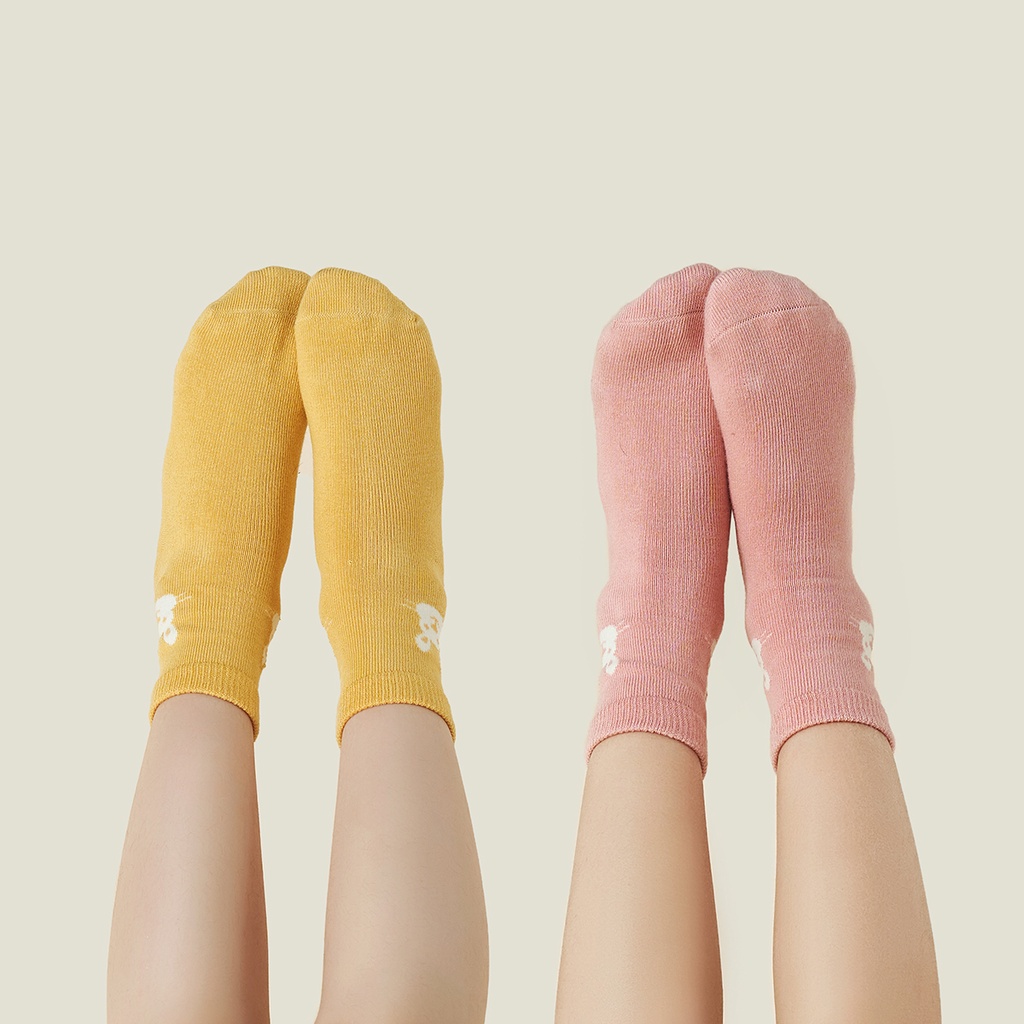 Vớ CHEERFUL MARIO bằng cotton tinh khiết hoạ tiết thỏ dễ thương thời trang mùa đông cho bé gái