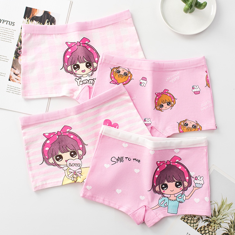 Combo 05 quần chip đùi cho bé gái size từ 11-30kg