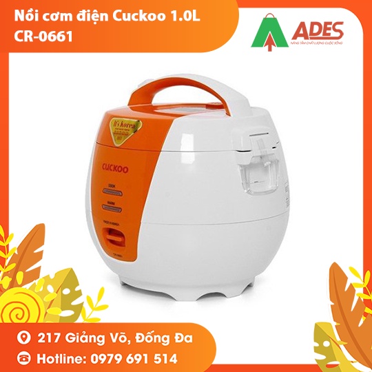 [Mã 154ELSALE2 giảm 7% đơn 300K] Nồi cơm điện Cuckoo 1.0L CR-0661 (Xanh/ Cam) 2-4 người ăn - BH chính hãng