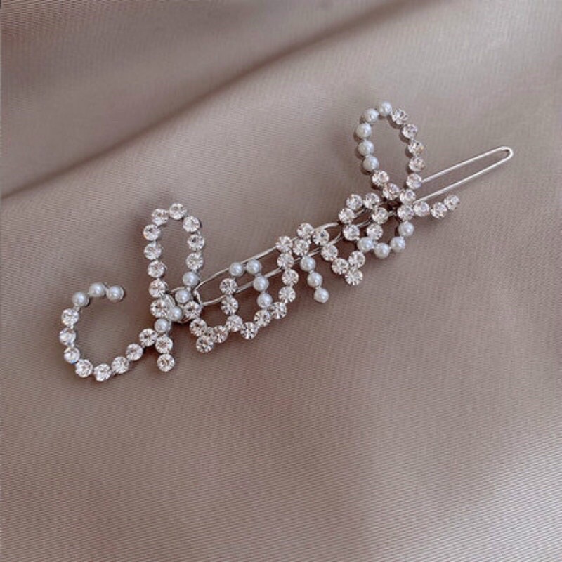 Kẹp tóc chữ đính đá