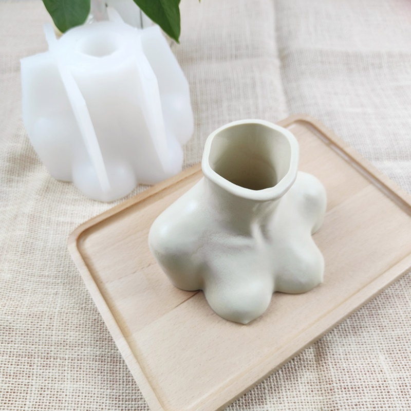 Khuôn Silicone Làm Chậu Hoa / Chậu Cây Hình Cơ Thể Người Độc Đáo DIY