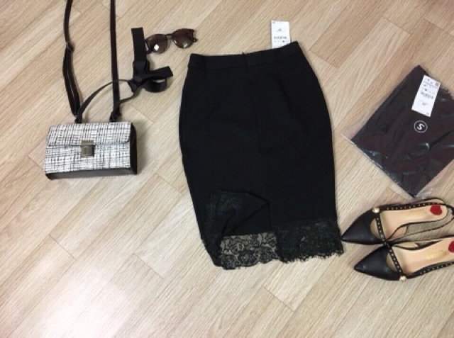 CHÂN VÁY BÚT CHÌ PHỐI ZEN (umi hàn cao cấp) | BigBuy360 - bigbuy360.vn