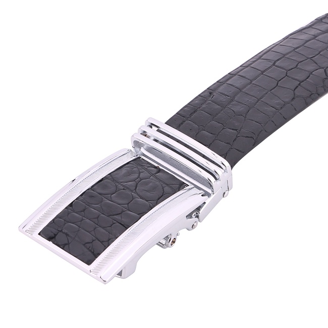 Thắt lưng nam Huy Hoàng da cá sấu 4P màu đen HP4774