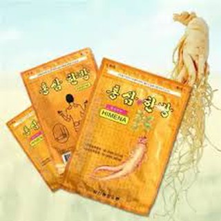 Com bo 10 gói cao dán hồng sâm túi vàng- KOREA POWER GINSENG