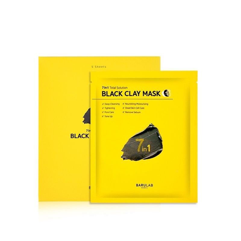 MẶT NẠ  7 IN 1 TOTAL SOLUTION BLACK CLAY MASK ( Tách lẻ 1 miếng)