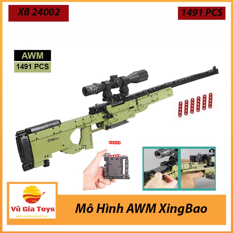 Đồ chơi lắp ráp kiểu lego : Mô Hình AWM XB-24002 XINGBAO với 1491 chi tiết
