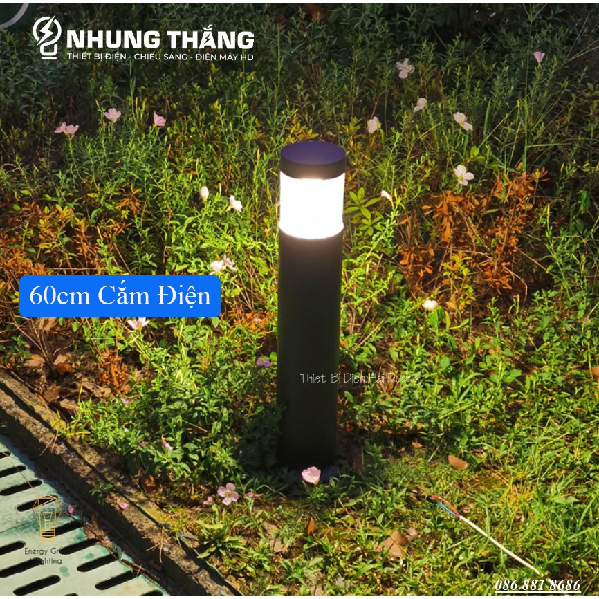 Đèn Cột Trang Trí Sân Vườn DSV-810 Chống Nước - Chiều Cao 60cm - Cắm Điện 220V -  Bảo Hành 1 Năm