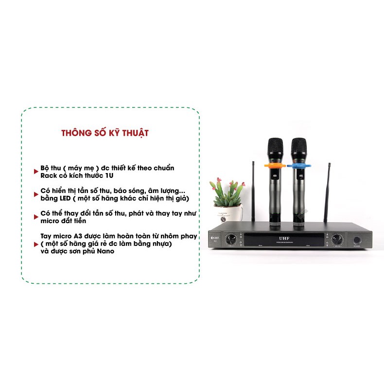 MICRO KHÔNG DÂY KIWI A3