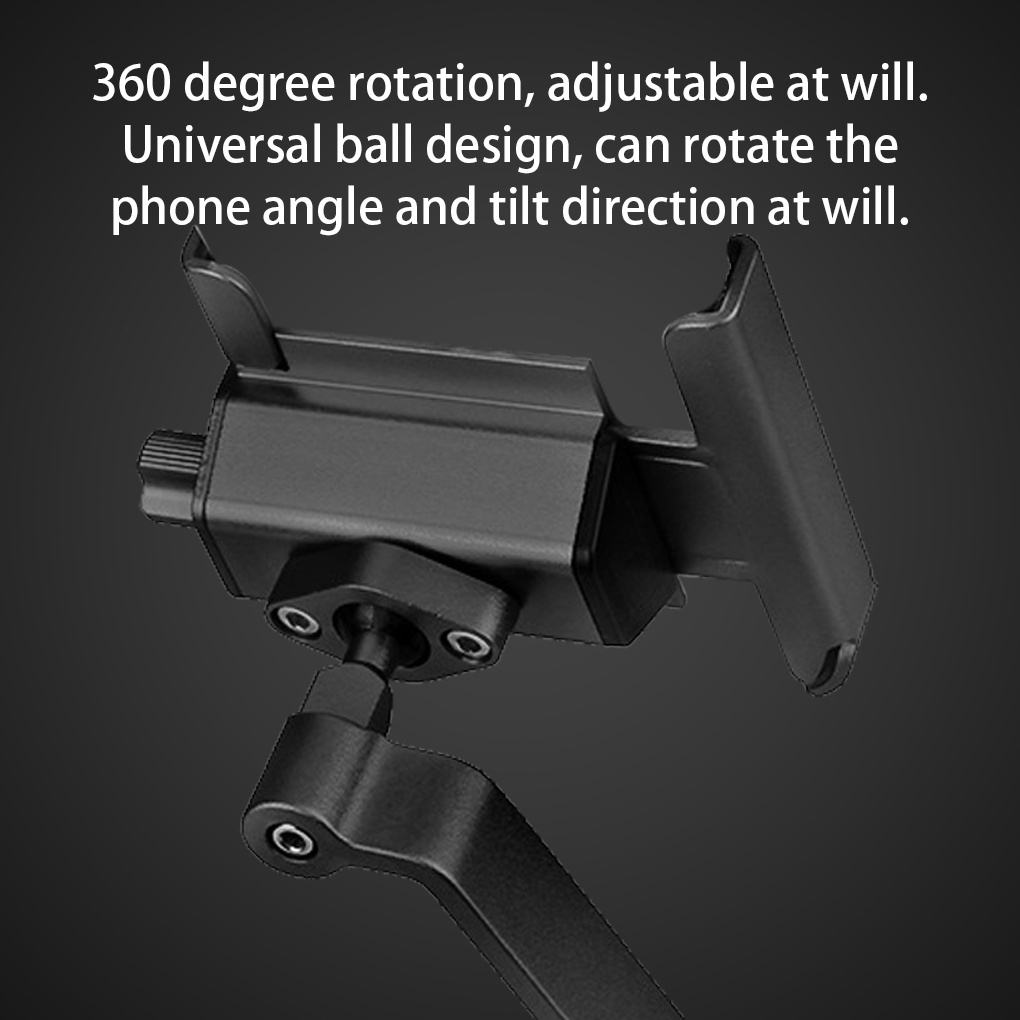 [GLOBAL] Bike Cell Phone Holder Rearview Mirror Mounted Mobile Phone Bracket Aluminum Alloy Clip