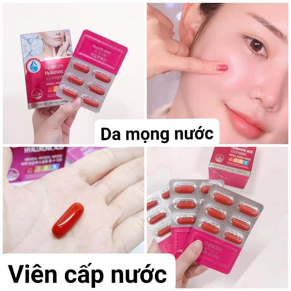 Viên Uống Cấp Nước, Viên Uống Collagen Nutri D Day Cấp Ẩm Tối Ưu Giữ Nước Gấp 1000 Lần Dưỡng Trắng Chống Lão Hóa Cho Da