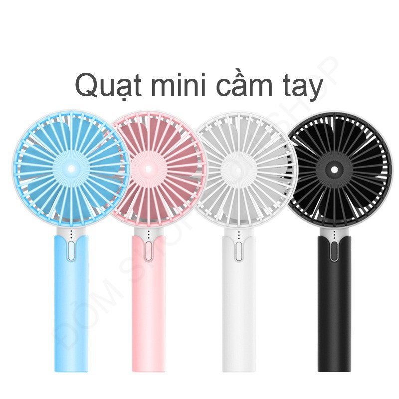 Quạt mini tích điện cầm tay 7 cánh, pin dự phòng 1200mAh, sạc usb, có đế để bàn - Gia dụng Tô Lan