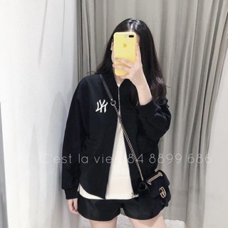 Áo nỉ bomber mềm ny