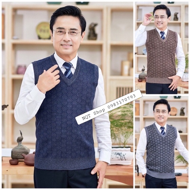 Áo Len Ghi Lê Gile Nam Trung Niên Trung Tuổi (Chát Chọn Mẫu)