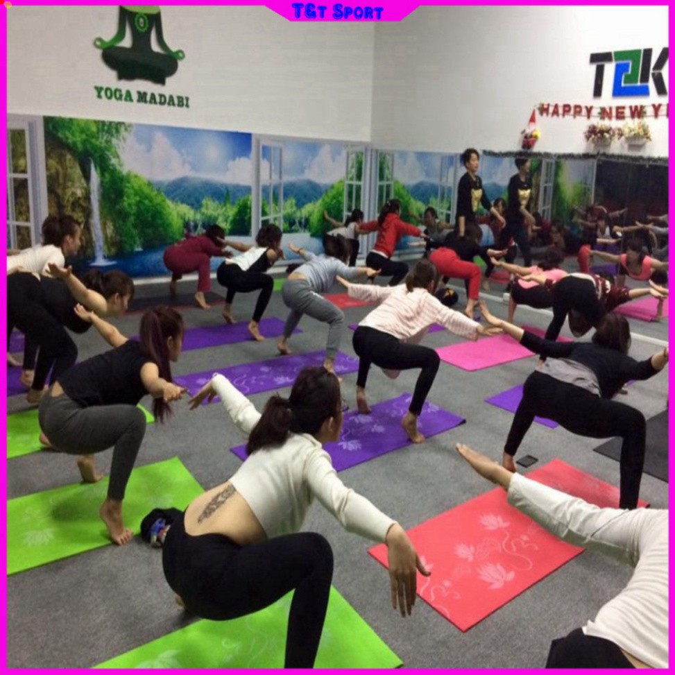 Thảm Yoga - Thảm Tập Gym Chống Trượt Thảm Tập Thể Dục Thảm Yoga Định Tuyến 2 Lớp 6Mm - 8Mm Chính Hãng Bh 12 Tháng T&T