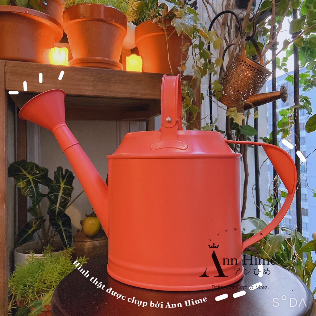 Bình Tưới Cây Vintage Kim Loại Nhập Khẩu Nhật Bản Size Đại 5L
