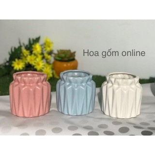 Chậu hoa gốm sứ cách điệu - cao 9cm
