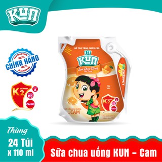 Sữa Kun Túi Cam Thùng 24 Túi x 110ml