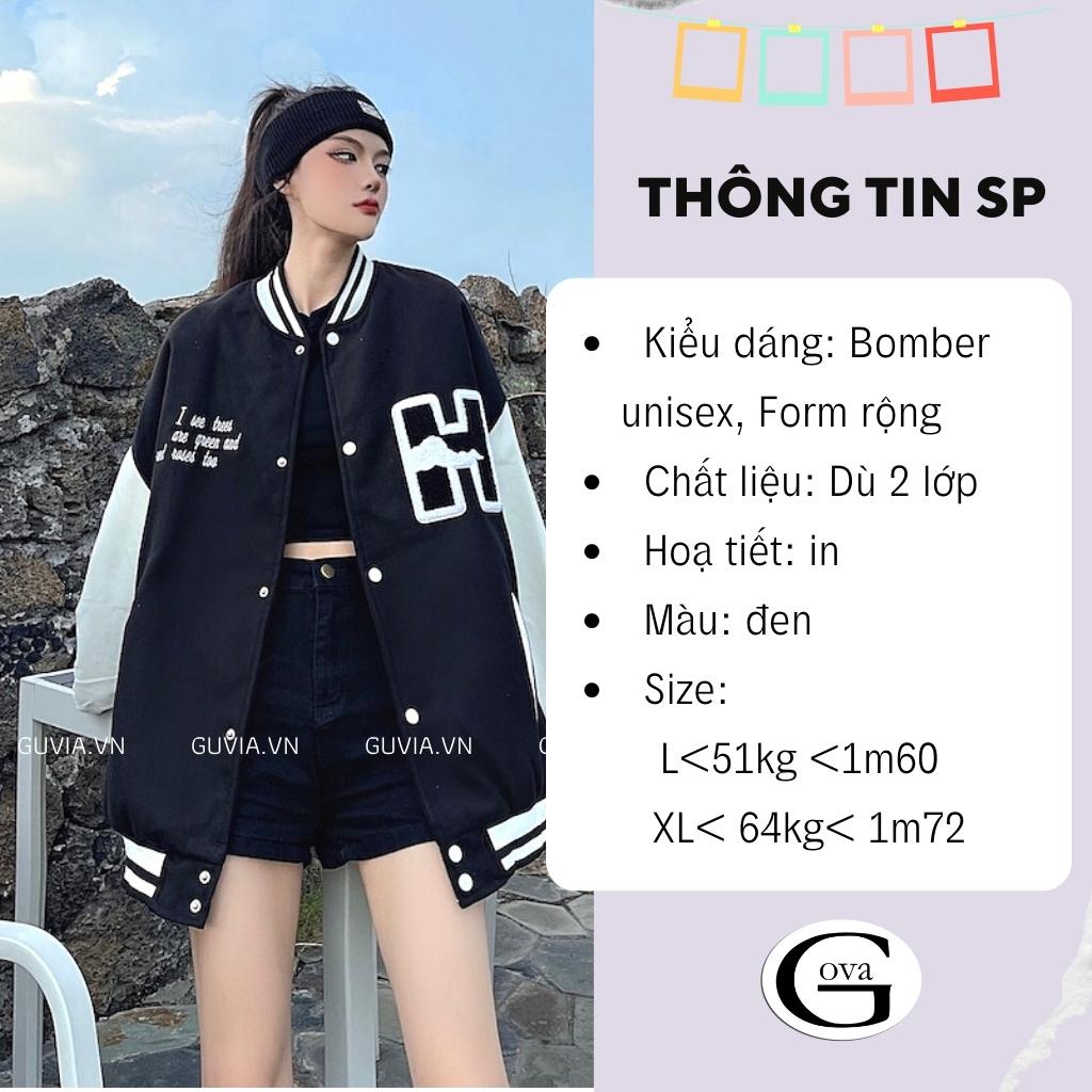 Áo Khoác Dù CHỮ H CLOUD 2 Lớp Form Rộng Nam Nữ Unisex, Áo Gió Bomber Chống Nắng Ulzzang GOVA