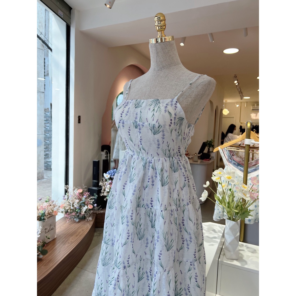 TIELA Đầm váy hoa nhún ba tầng - Olivia Dress