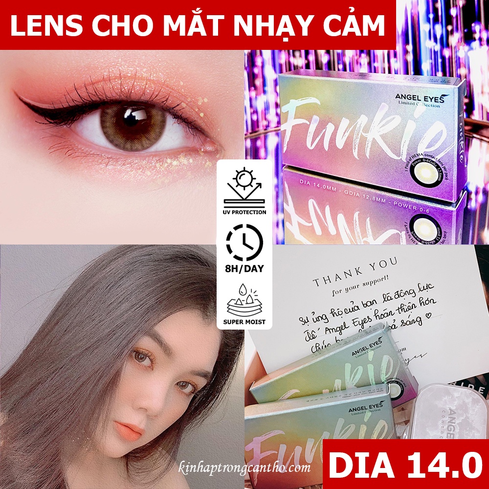 Lens CẬN màu xám Funkie (Cận 0-6) - Kính áp tròng CẬN KHÔNG GIÃN (GDia 12.8) - đeo 8h/ngày - HSD 6 tháng