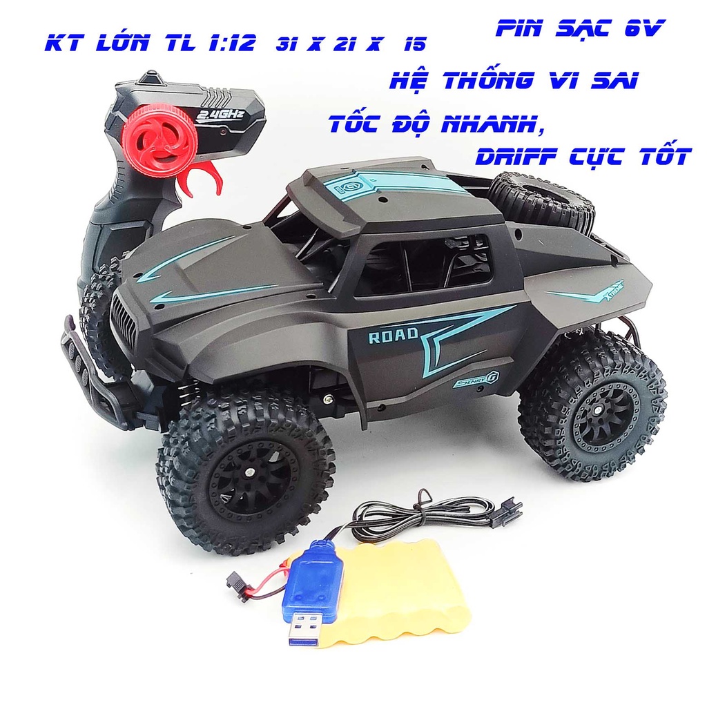 ()Xe điều khiển địa hình ROCK CRAWLER giảm sóc 2 cầu vỏ thép.