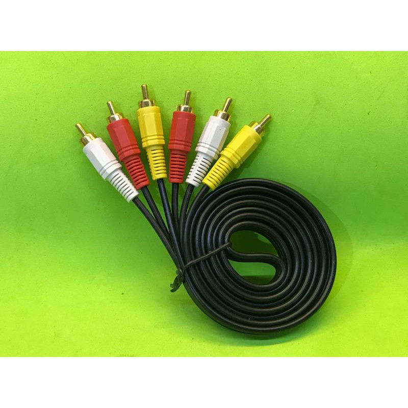 Cáp nối AV 3 dây đực đực 1.5 mét