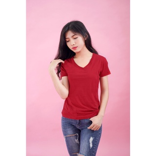 Áo thun trơn cổ tim thoáng mát
