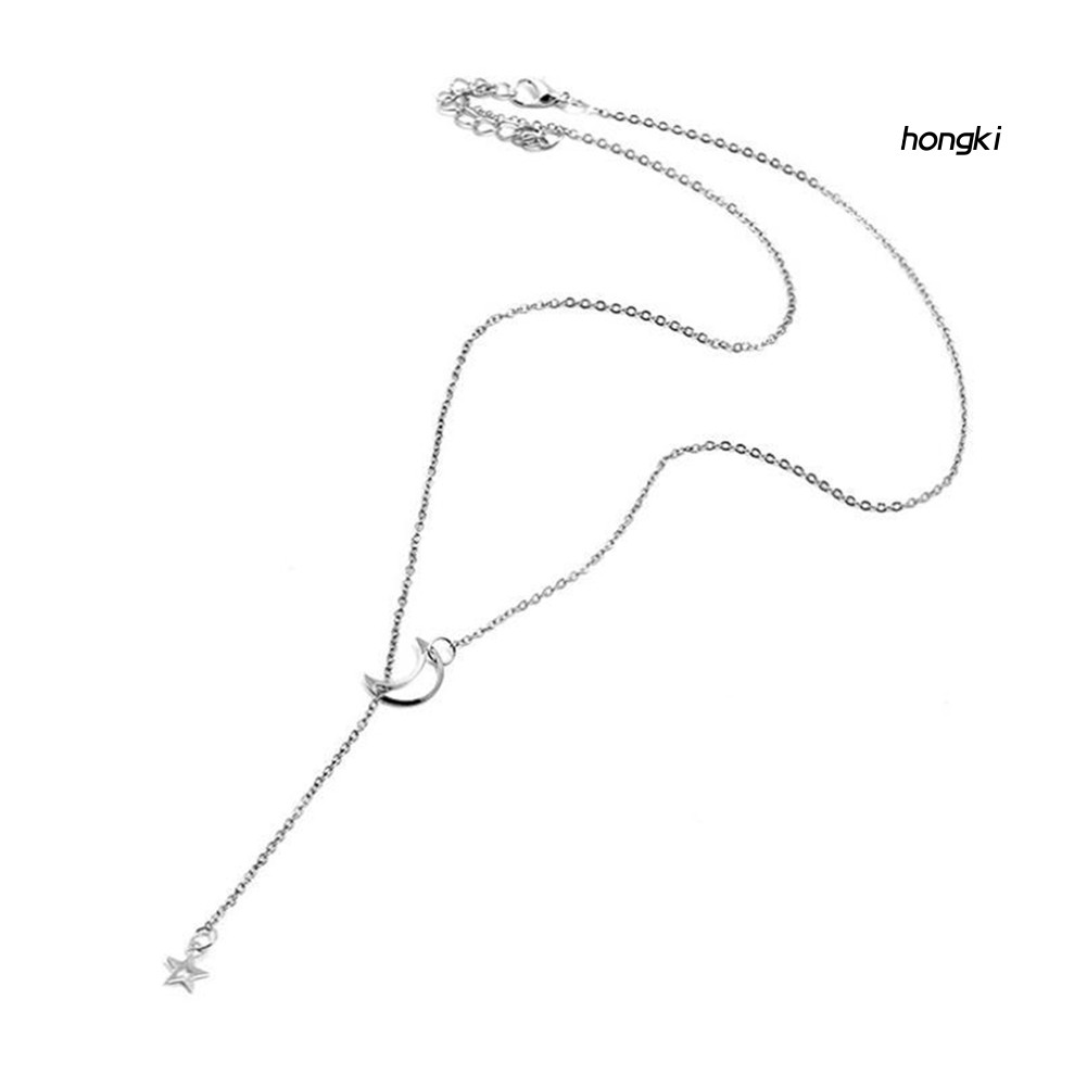 vòng cổ Hợp Kim Mặt Hình Mặt Trăng Và Ngôi Sao Thời Trang Dành Cho Nữ