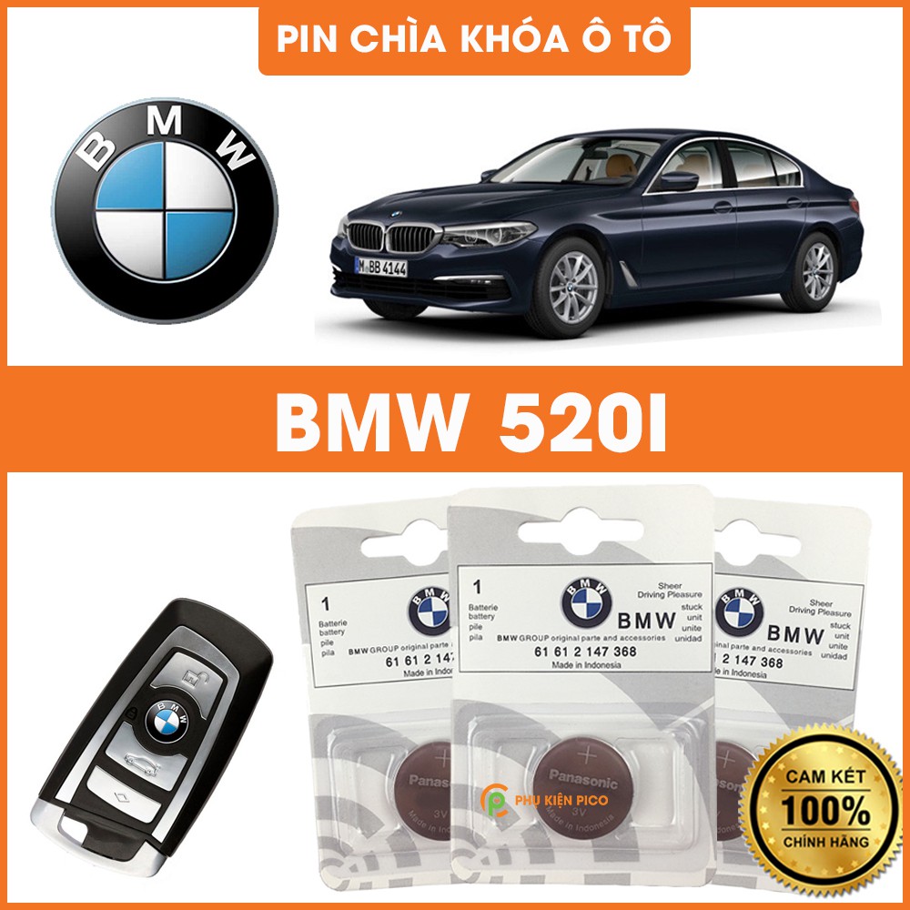 Pin chìa khóa ô tô BMW 520i chính hãng BMW sản xuất tại Indonesia 3V