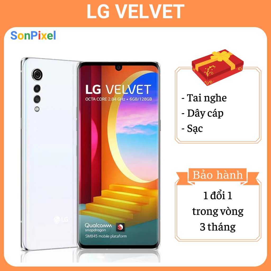 Điện thoại LG VelVet, Điện thoại Chip Snapdragon 765, Ram 6GB, Bộ nhớ 128GB, Màn Hình Cong Full HD+, Sơn Pixel