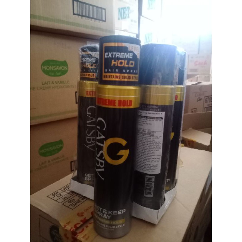 Gôm Xịt Tạo Kiểu tóc cứng Giữ Nếp gatsby 250ml